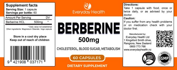 Berberine - 500mg Pure - 60 Capsules - Image 2